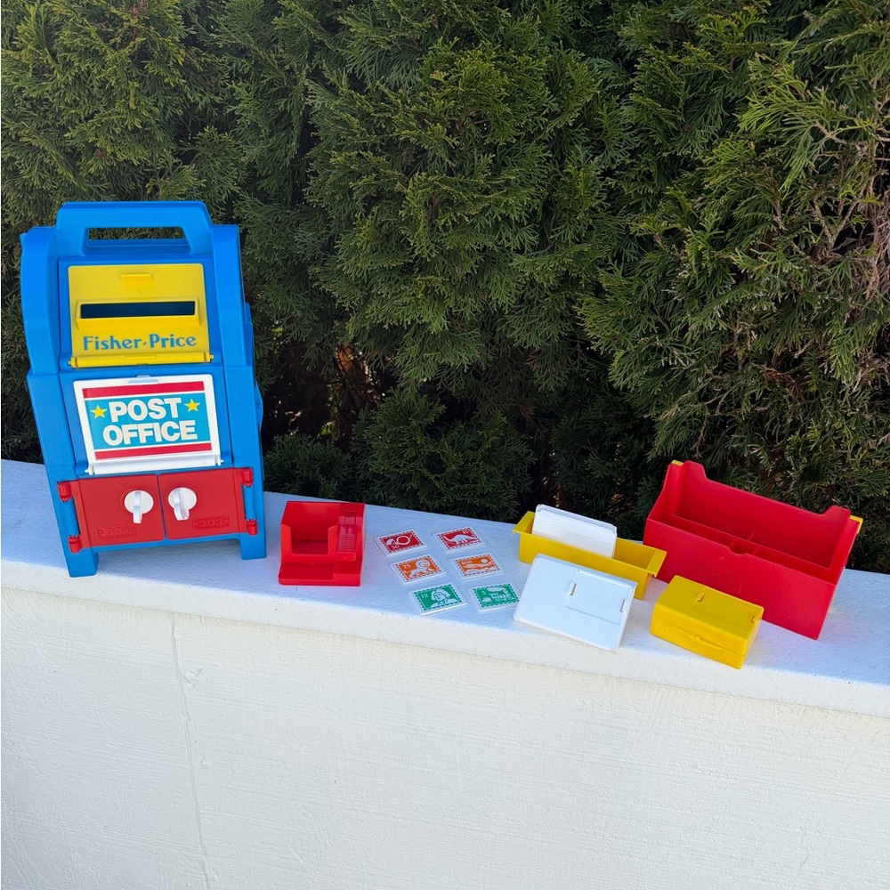 Vintage 1989 Fisher-Price Post Office Mailbox #2020 - Near Complete